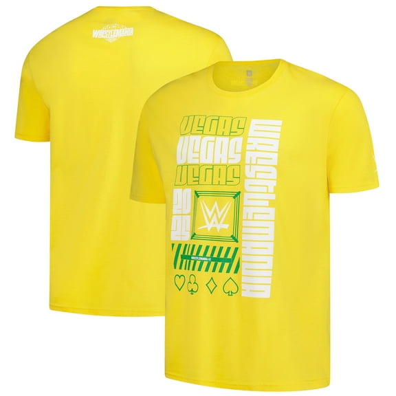 Men's Yellow WrestleMania 41 Trendy T-Shirt