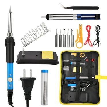 15 Piece Soldering Iron Kit Adjustable Temperature Glue Handle Electric Soldering Iron Electronic Circuit Board Precision