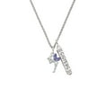 thumbnail image 2 of Delight Jewelry Silvertone Small Fairy with Purple Wings Silvertone Sisters Best Friends Forever Bar Charm Necklace, 23", 2 of 4
