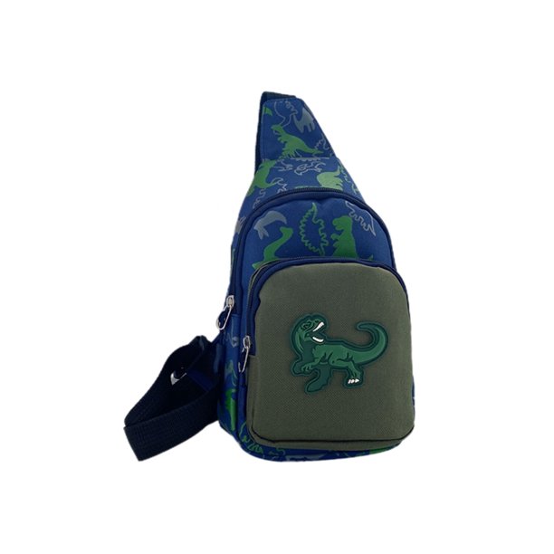TRKIYQC Bolso de pecho para niños Patrón de animal de dinosaurio de dibujos animados Cierre de cremallera ajustable Bolso cruzado con correa fuerte TRKIYQC perder