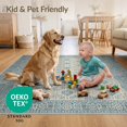 thumbnail image 4 of ODIKA 8'x10' Ultra-Soft Area Rug, Farmhouse Trellis Geometric Interlocking Motifs Border Neutral None Washable, Bare feet friendly, Silk-Touch for Bedroom, Under Sectional, 4 of 7