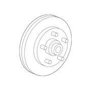 ford galaxie disc brake rotor and hub assembly