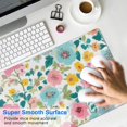 thumbnail image 4 of Long Mouse Pads for Desk,Pioneer Flower Floral Print Pattern Desk Mats on Top Of Desks, Desk Mouse Pad Extra Large with 3mm Non-Slip Base and Stitched Edge for Gaming,Office,Work,Home 35.4"x15.7", 4 of 6