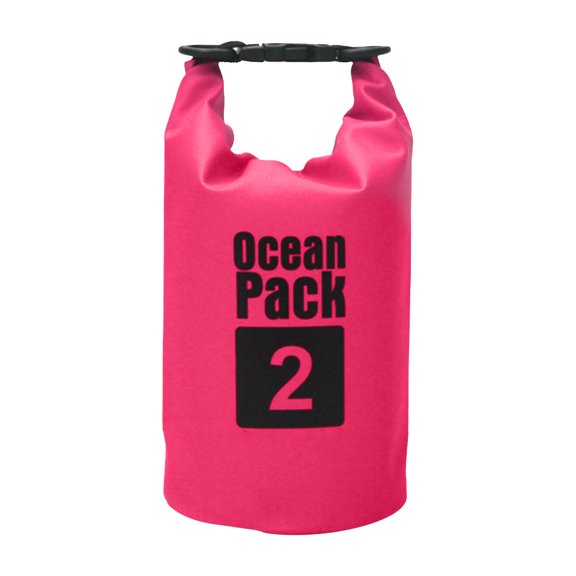 Niovtt Waterproof Dry Bag Pack Sack Swimming Kayaking River Trekking (2L Pink)