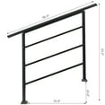 thumbnail image 2 of Zimtown Handrails for Stairs Fits 1-4 Steps Adjustable Black Straight Handrail Design, 2 of 7