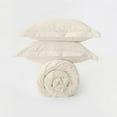 thumbnail image 2 of Homi Drapes 100% Egyptian Cotton 3 Piece Duvet Cover Set - Breathable All Season Comforter Cover with Zipper Closure & Corner Ties Sateen Weave (Ivory, Queen), 2 of 4