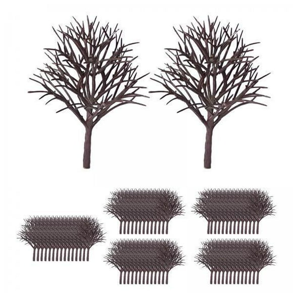 Xuanheng 4x70Pcs Model Trees 2.36inch Peach Tree for Train Sand Table Scenery Landscape