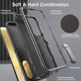 thumbnail image 3 of KOMI for Samsung Galaxy S24 Plus Case for Samsung S24 Plus Phone Case with Built in Kickstand, Shockproof/DropProof Military Grade Protective Cover for Galaxy S24 Plus 5G Black, 3 of 5