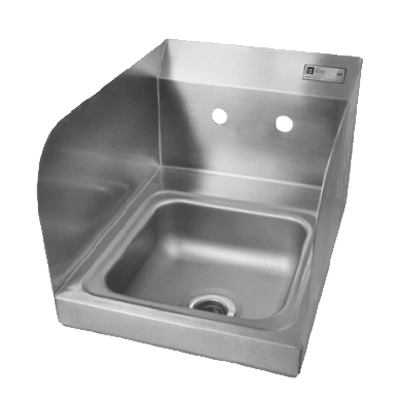 Splash Mount Faucet Location John Boos PBHS-W-0909 Stainless Steel 304 Pro-Bowl Hand Sink 9 Length x 9 Width x 5 Depth 