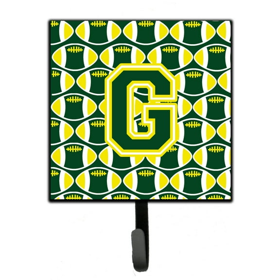 Letter G Football Green and Yellow Leash or Key Holder