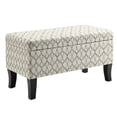 thumbnail image 3 of Designs4Comfort Winslow Storage Ottoman in Gray Ribbon Fabric With Solid Wood, 3 of 3