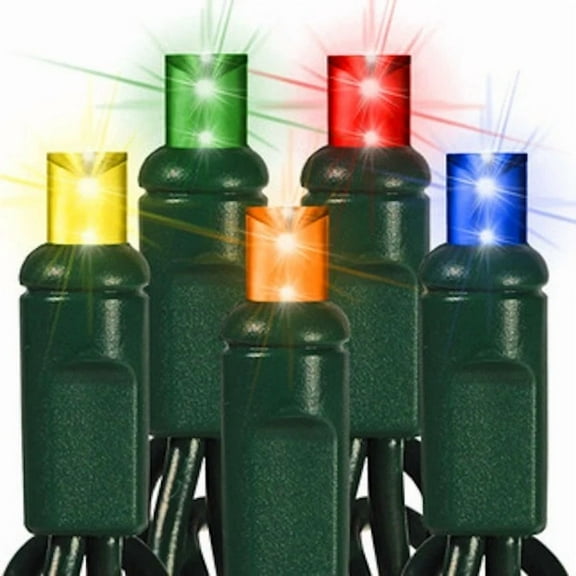 Multi-Color Led Christmas String Lights Mini Lights Indoor Outdoor 50Ct 24Ft