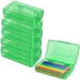 thumbnail image 7 of Uiz Merueh 6 Pack Large Capacity Hard Pencil Case, Plastic Crayon Pencil Boxes Bulk with Snap-tight Lid, Clear Storage Box Craft Pen Art Marker Organizer Stackable, 7 of 7