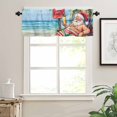 thumbnail image 7 of Merry Christmas Kitchen Curtains and Valances Set, Nude Santa Claus Basking Ocean Beach Rod Pocket Window Valance 18 Inch Window Curtain Panels for Living Room Bedroom Laundry, 27.5x36in, 3 Pieces, 7 of 7