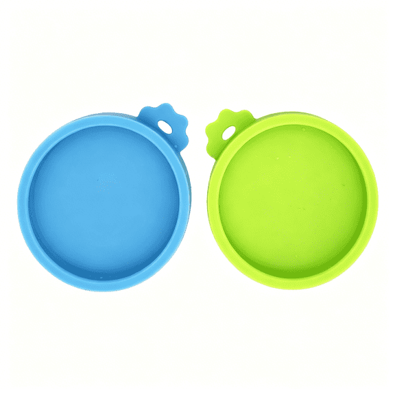 ACDANC Small Size Cat Food Can Lids,2 Pack Silicone Cat Food Can Lids Covers for Small Cans 3 Oz 2.5 Oz