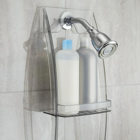 iDesign Arc Shower Caddy with Suction, Clear