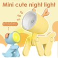 thumbnail image 2 of Mini luz de noche LED con forma de perro y ciervo de dibujos animados, lámpara de mesa decorativa, lámpara de lectura para estudio, lámpara de mesa con soporte plegable para escritorio, A111, 2 of 5