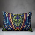 thumbnail image 3 of Creative Products Navy Background Folk Pattern 14x20 Indoor / Outdoor Pillow, 3 of 9