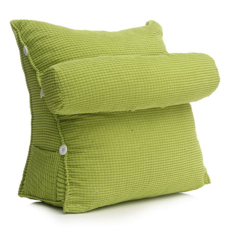 Green Adjustable Back Wedge Cushion Pillow Sofa Bed Office Chair Rest Waist Neck Support Best