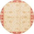 thumbnail image 1 of Ahgly Company Indoor Round Abstract Khaki Gold Abstract Area Rugs, 4' Round, 1 of 6