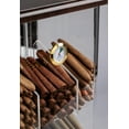 thumbnail image 5 of Franklin Wood Acrylic Display Cigar Humidor w/ 6 Bins & Hydrometer - Rich Solid Wood Top & Base - Capacity: 150, 5 of 8