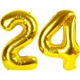 thumbnail image 1 of Balloon Kelfuoya Gold Number 24, lámina de mylar de 40 pulgadas, 1 of 5