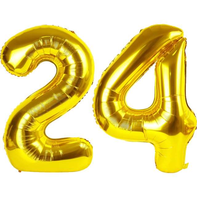 Balloon Kelfuoya Gold Number 24, lámina de mylar de 40 pulgadas