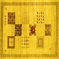 thumbnail image 1 of Ahgly Company Indoor Square Abstract Yellow Contemporary Area Rugs, 8' Square, 1 of 4