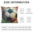 thumbnail image 5 of SHANXI American Football Decor Graffitic Throw Pillow Cover Sport Ball Pillow Covers 18x18in, 5 of 5