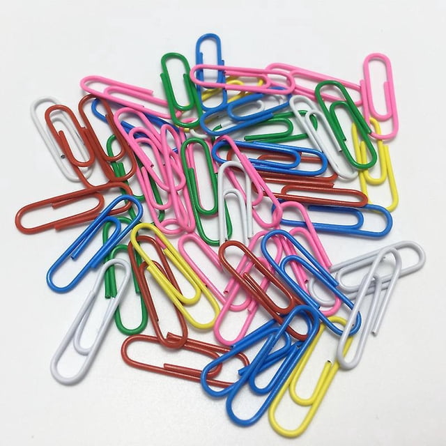 Clips de papel, 240 piezas Clip de papel de colores de tamaño mediano, Clips de papel de colores surtidos, Clips de papel para trámites, oficina, escuela y uso personal