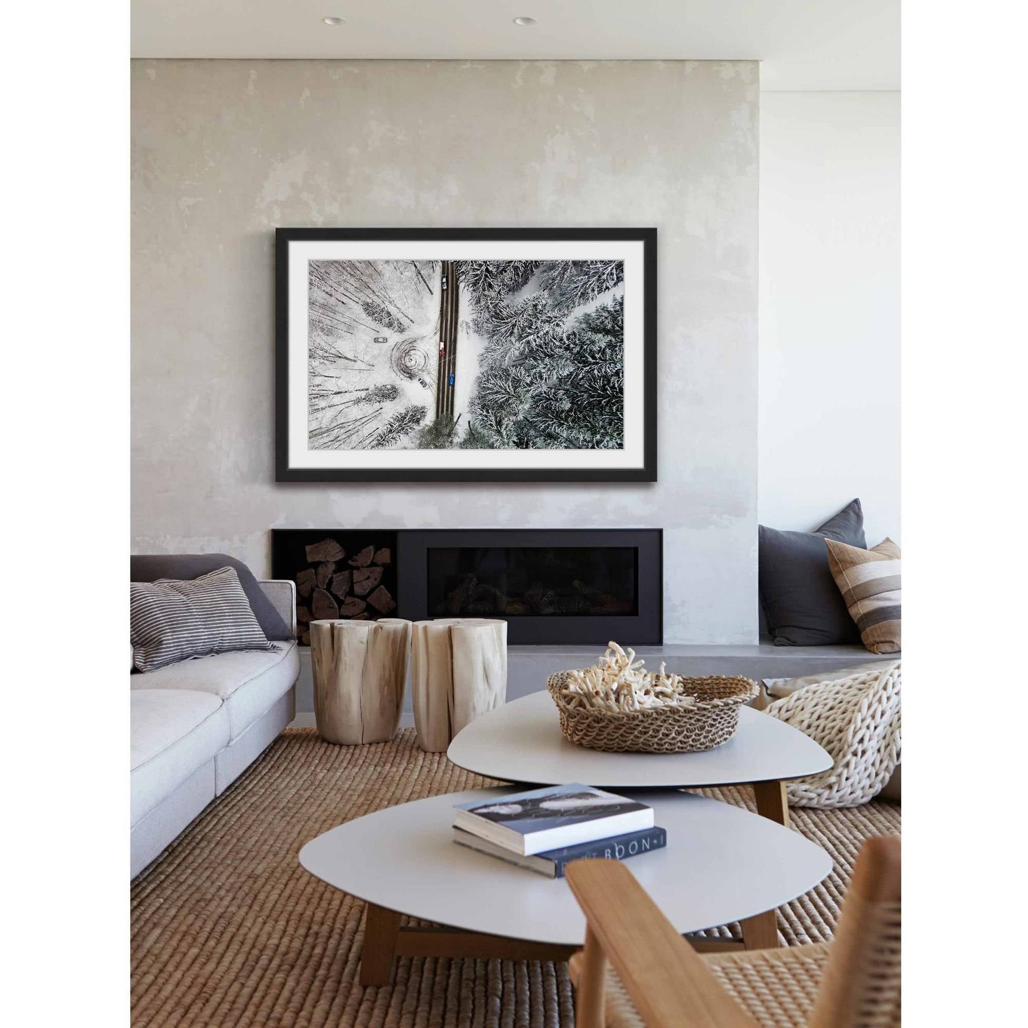 Marmont Hill "Frozen Trees" by Karolis Janulis Framed Painting Print