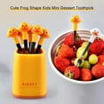 thumbnail image 2 of Lubelski 1 Set Fruit Fork with Storage Box Cartoon Shape Stainless Steel Animal World Theme Kids Dessert Toothpick for Dining Room, 2 of 8
