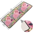 thumbnail image 2 of Dreamtimes Watercolor Flamingo Hallway Runner Rug 2'x6' Kitchen Rug with Rubber Backing Tropical Palm Leaves Non Slip Entryway Rug Runner Washable Soft Area Rug for Hallway Bedroom Kitchen Decor, 2 of 6
