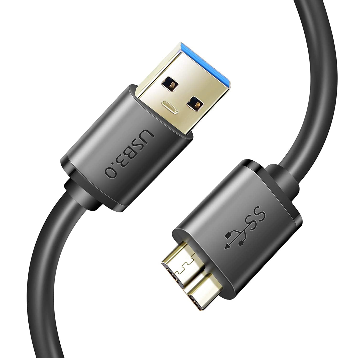 Micro USB 3.0 Cable Hard Drive Cable, USB 3.0 A Male to Micro B Cord Data Wire for Samsung Galaxy Walmart.com