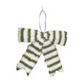 thumbnail image 2 of Dongrere Christmas Tree Bow Decor Plush Hanging Ornament Striped Bow for Window Tree Gift Farmhouse Winter Holiday Decor, C, 2 of 6