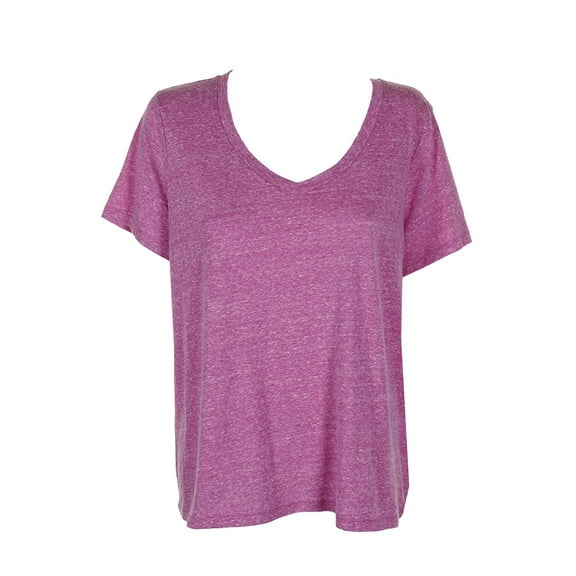 Jenni By Jennier Moore Plum Sorbet Heather Short-Sleeve V-Neck Pajama T-Shirt S