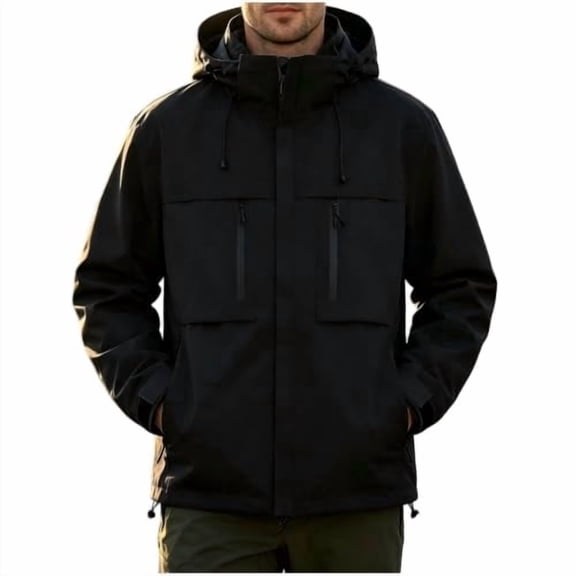 Mens 3 in 1 Outdoor Jacket Waterproof Windproof Detachable Inner Fleece Hooded Hiking Mountain Shell Coat