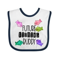 Inktastic Future Fishing Buddy with Colorful Fish Boys or Girls Baby Bib