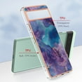 thumbnail image 6 of Nalacover for Google Pixel 6A Marble Pattern Slim Case Compatible with MagSafe Wireless Charging, Soft Silicone/TPU Shockproof Non-Yellowing Lightweight Protective Cover for Google Pixel 6A, Purple, 6 of 6
