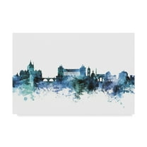 Trademark Fine Art 'Rome Italy Blue Teal Skyline' Canvas Art by Michael Tompsett