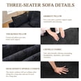 thumbnail image 6 of Lovableguy 108'' L Shaped Modular Sectional Sofa,Comfy Chenille 3 Seater Cloud Couch with Movable Ottoman and Deep Seat,Throw Pillows,for Living Room,Apartment,Black, 6 of 7