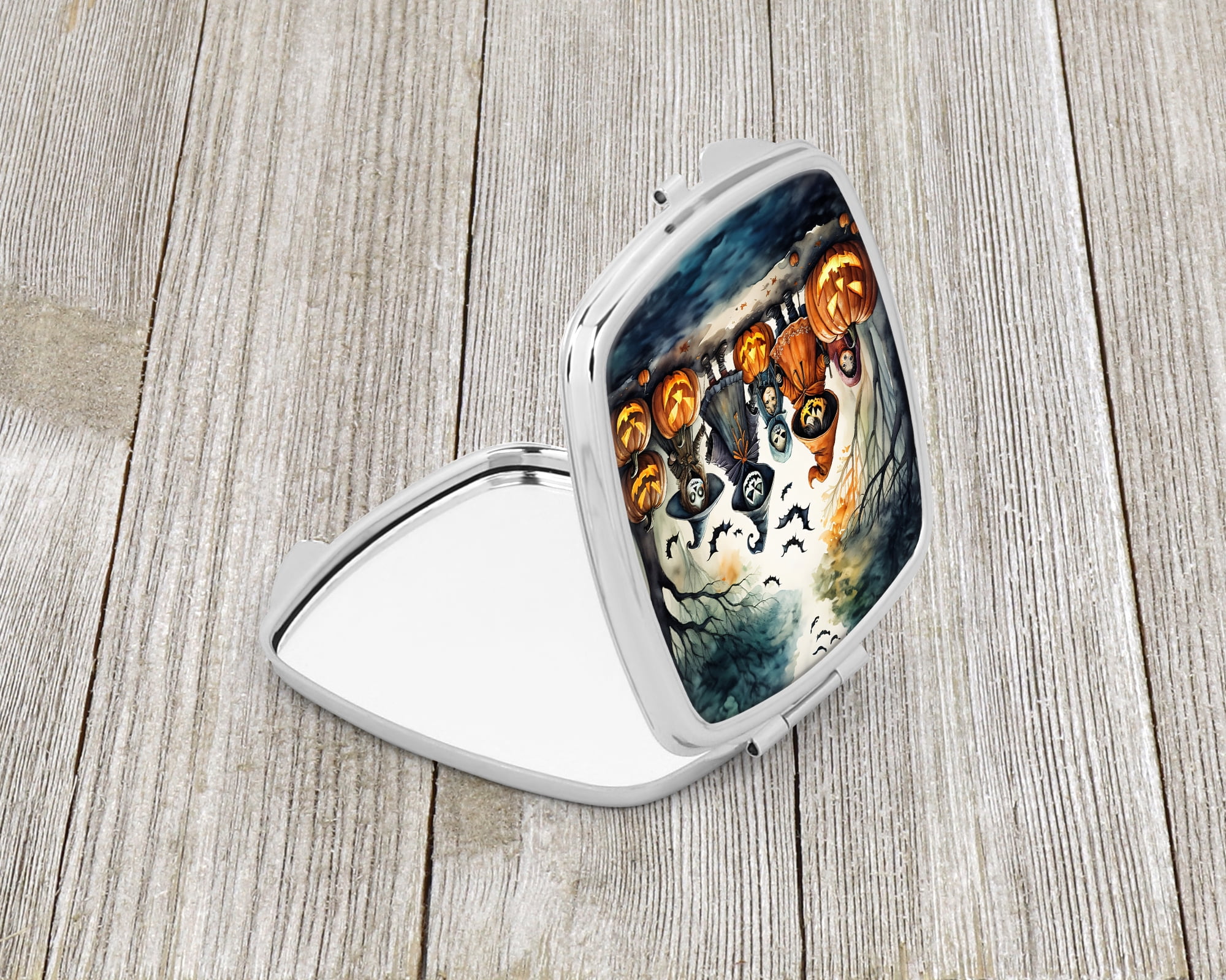 Trick or Treaters Spooky Halloween Compact Mirror 2.75 in x 3 in