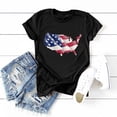 thumbnail image 4 of Pimfylm 4th of July Shirt Women's Casual Printing O-Neck Loose Short Sleeve T-Shirt Pullover Tops(Black,XL), 4 of 4