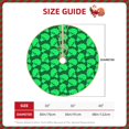 thumbnail image 3 of Daiia Green Broccoli Drawing Merry Christmas Tree Skirt , Xmas Large Lace-up Tree Skirt, Santa Snowflakes Rustic Home Decorations New Year Party Farmhouse Decor-48", 3 of 7