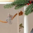 thumbnail image 4 of Wadada Christmas Decorations Indoor Tree Ornaments, 2pcs Burlap Farmhouse Xmas Ornaments, Tree Ball Bell Stocking Shaped Rustic Boho Country Decor for Home Office Family Party, 4 of 7