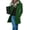 Green, variant on Women's Winter Wool Blend Pea Coat Single Breasted Stand Collar Casual Trench Coat Overcoat