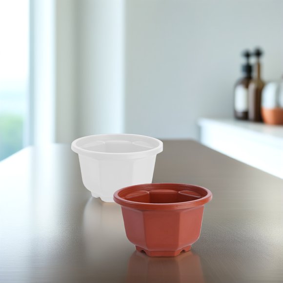 OUNONA 40Ud Soportes Para Macetas Octagonales Con Drenaje Para Plantas En Colores Variados