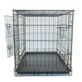 thumbnail image 2 of YML Double Door Pet Kennel w/ Plastic Tray, Black, 36"L, 2 of 2