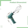 thumbnail image 4 of Cordless Hand Mixer, Mini Electric Egg Beater, Handheld Whisk for Cream, Cake, Detachable Whisk, Lightweight Design, USB Rechargeable, Green, 4 of 5