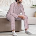 thumbnail image 5 of Salouo Minimalist Snowflake Print Button-Front Long Sleeve Pajama Set for Men, Soft 2Pjs Men's Long Sleeve Sleepwear -Medium, 5 of 7